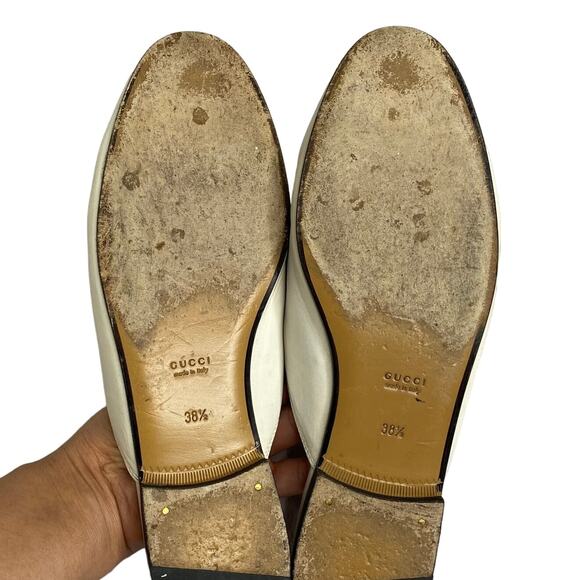 GUCCI Authentic Princetown mule loafer gold white horse bit 8.5 - Picture 12 of 12